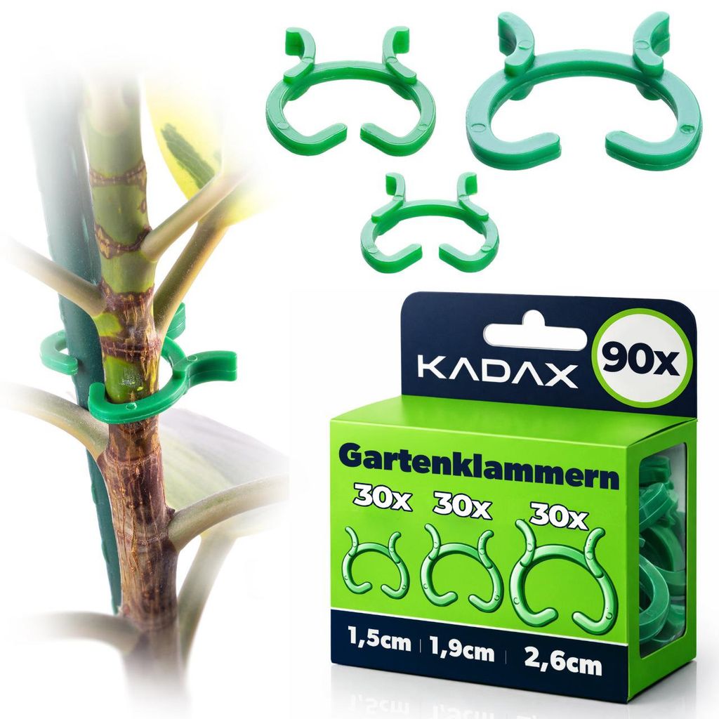 KADAX Pflanzenclips in 3 Größen, 90 Stück, Pflanzenklammern Produktbild 