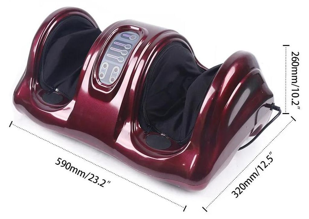 Fußmassagegerät mit Wärme - Elektrischer Shiatsu Fußmassager - 3 Intensitätsstufen - Kneten und Rollen - Fördert die Durchblutung - EU Stecker
