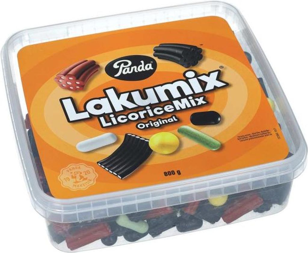 Panda Lakumix Liquorice Mix 800 g - Miscela finlandese di Immagine del prodotto 