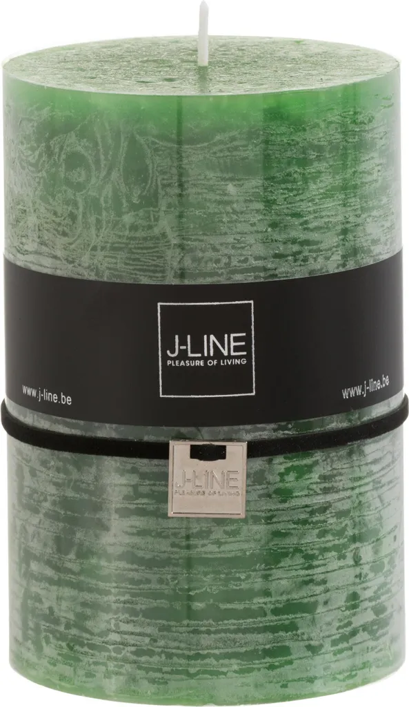 J-Line Table d'appoint Ovale Marron Foncé en Bois et Métal - Grande