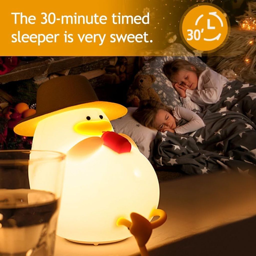 Nachtlicht Kinder, Silikon Ente Nachtlicht mit Timer und Produktbild 3