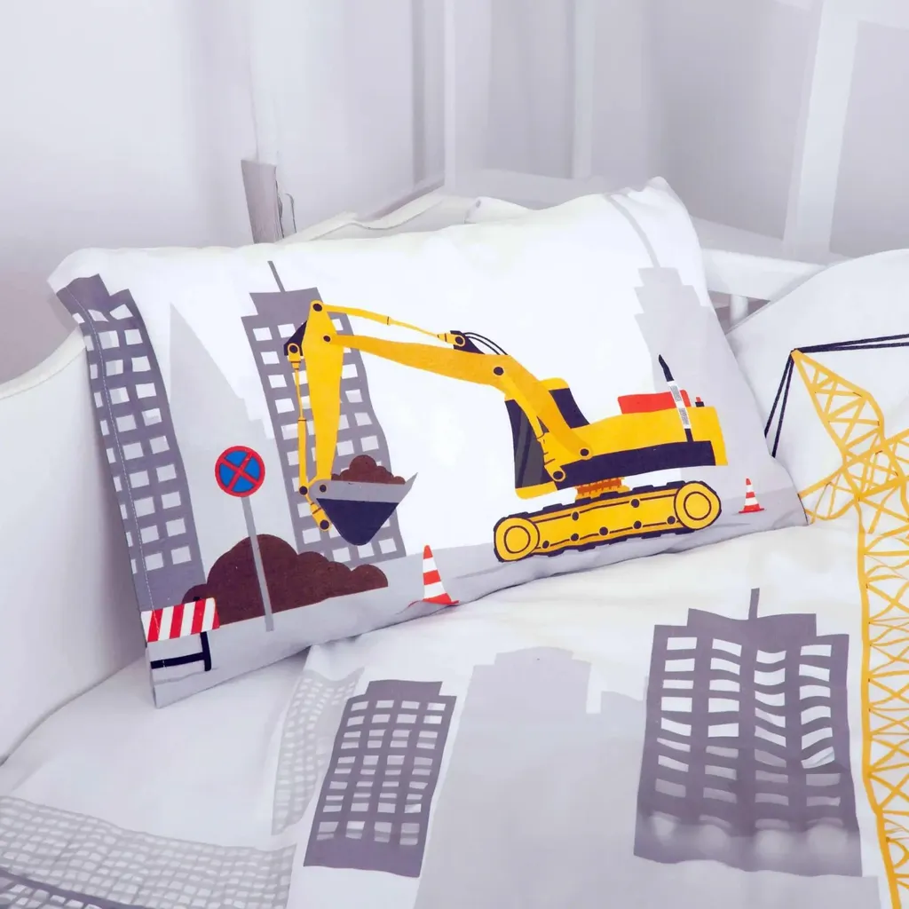 Biancheria da letto per bambini Jana beaver 100 x 135/40 x 60 cm, cantiere - 5