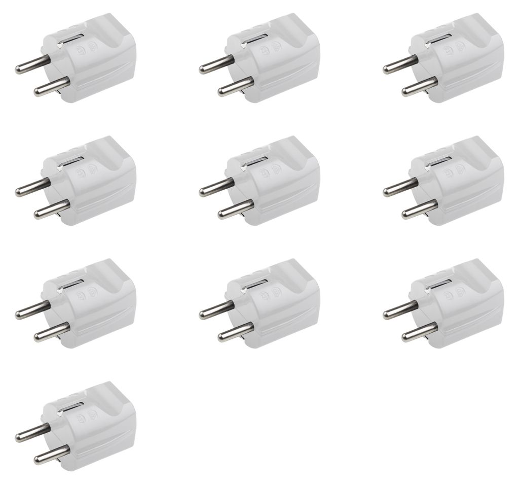 Meister Schutzkontakt-Stecker 10 Stück weiß 250 V 16 A Produktbild 