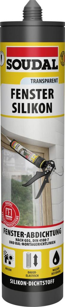 Soudal Fenster-Silikon transparent 300 ml Produktbild 