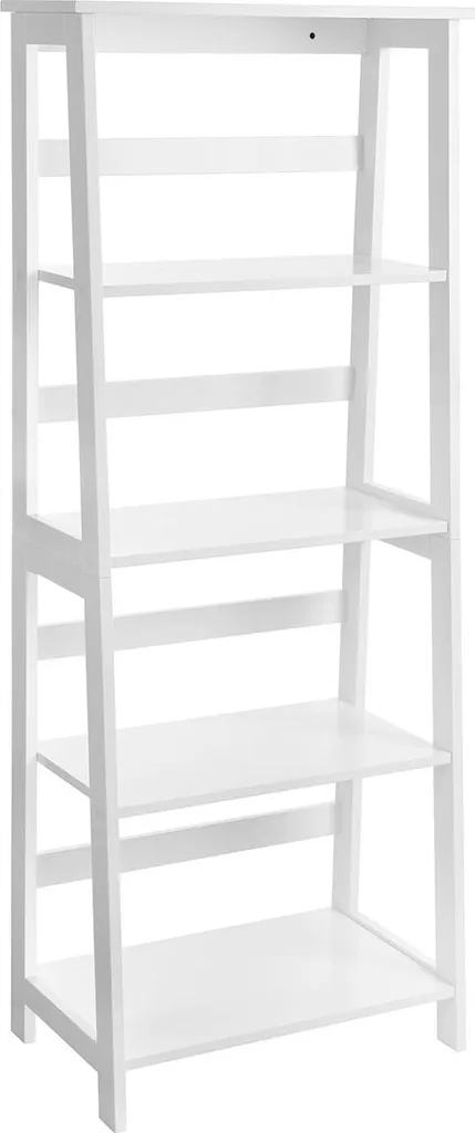 Bibliothèque blanche rustique gain de place - Solution rangement bois
