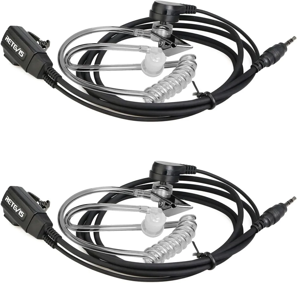 Retevis Auricolari Militari 1 Pin 2.5mm per Radio RB648 e RT649P - 2PK