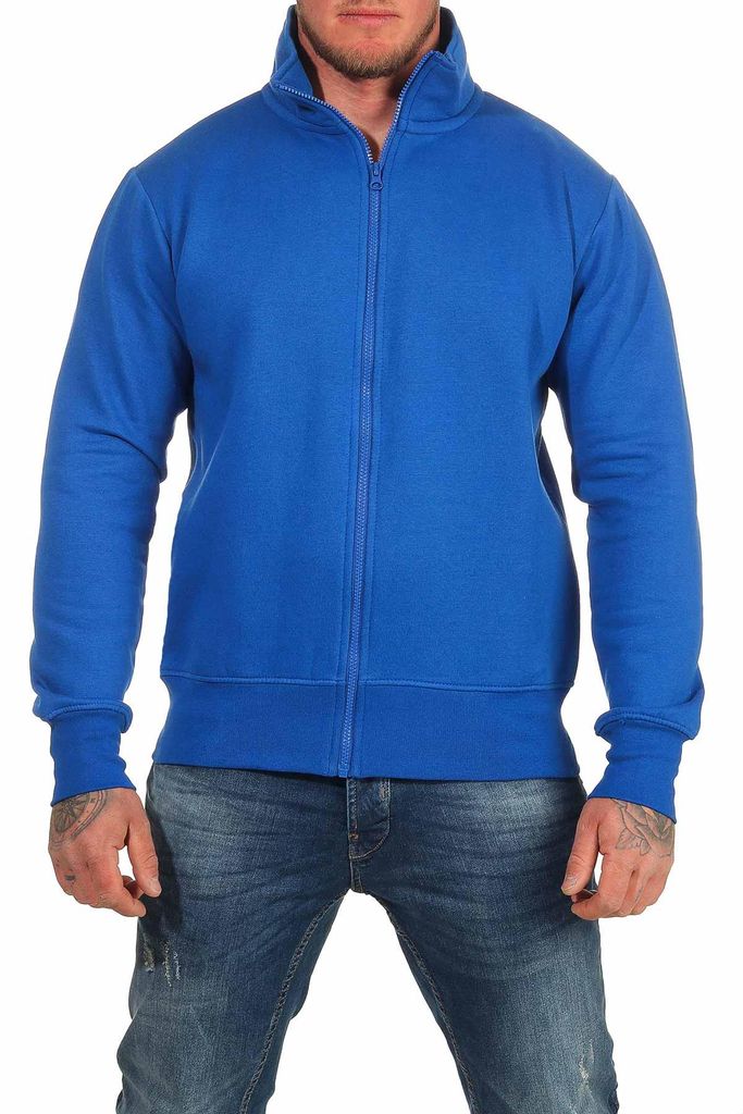 Mivaro Herren Sweatjacke Zipper Basic ohne Kapuze – Produktbild 
