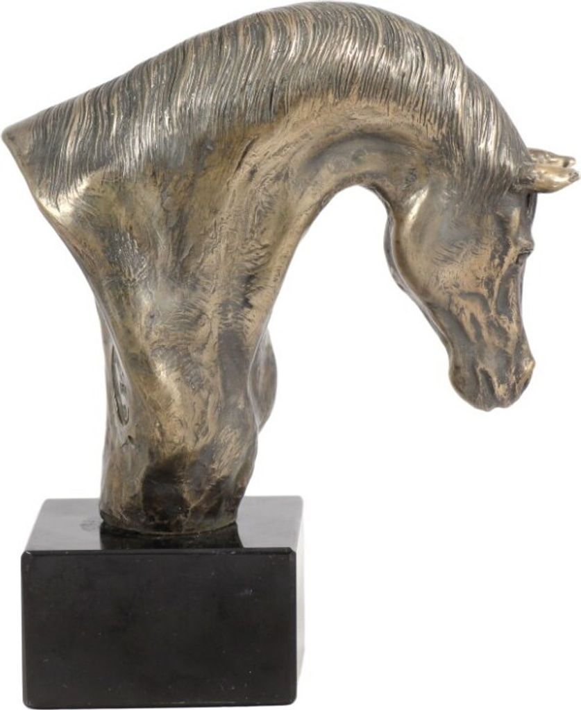 Australisches Zuchtpferd - elegante Statue, Pferdebüste auf einem steinernen Sockel, Trophäe für Pferderennen der Marke Art-Dog