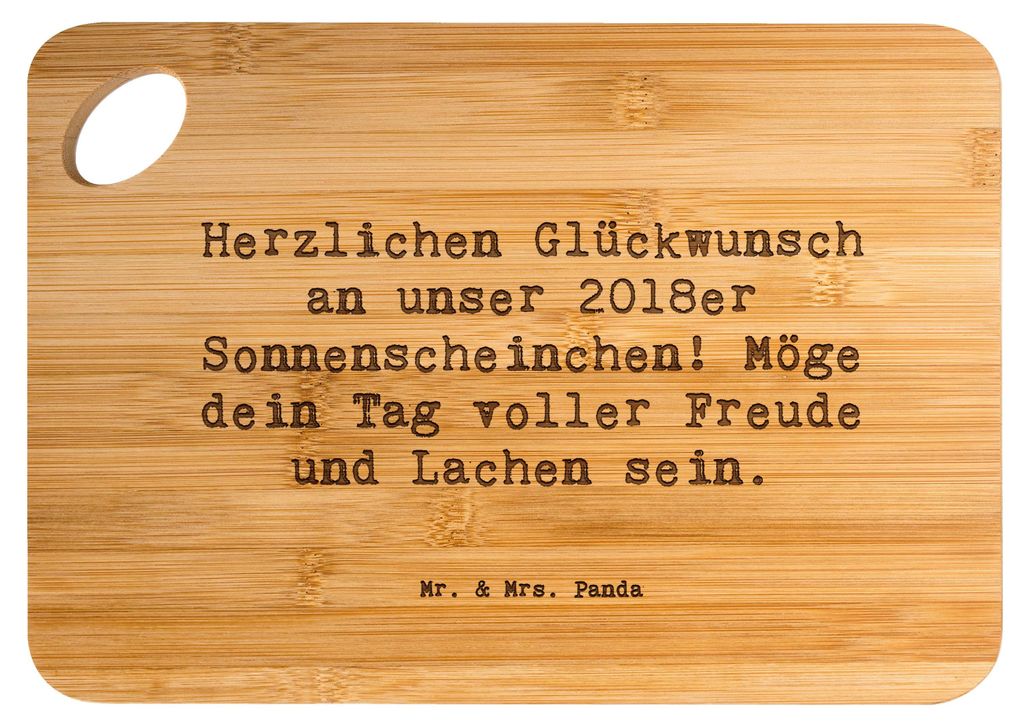 Mr. & Mrs. Panda Schneidebrett Spruch 2018 Geburtstag Produktbild 