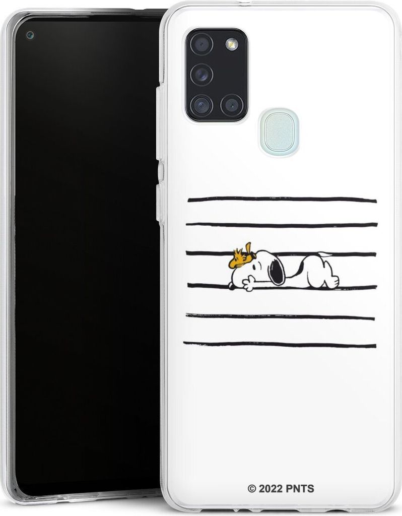 DeinDesign Handyhülle für Samsung Galaxy A21s Silikon Hülle Case Smartphone Schutzhülle Hund Peanuts Snoopy