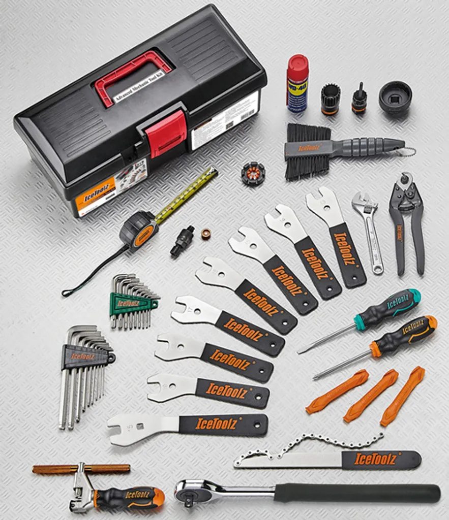Boîte à outils vélo professionnelle Icetoolz 85A5 de 40 pièces acier
