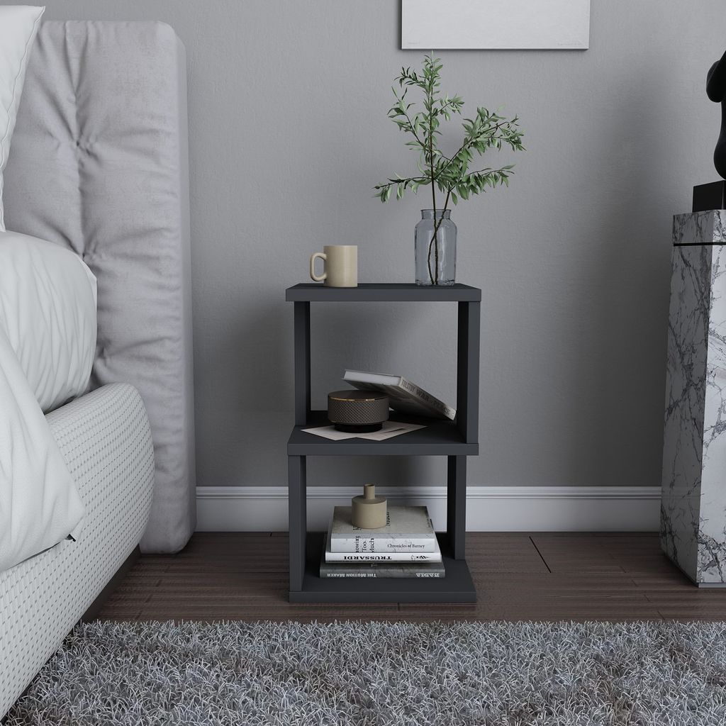 Skye Decor, Carter - Anthracite, Nachttische & -schränke, Produktbild 