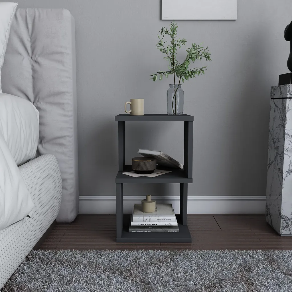 Table de nuit anthracite Carter Skye Decor compacte 30x50 cm