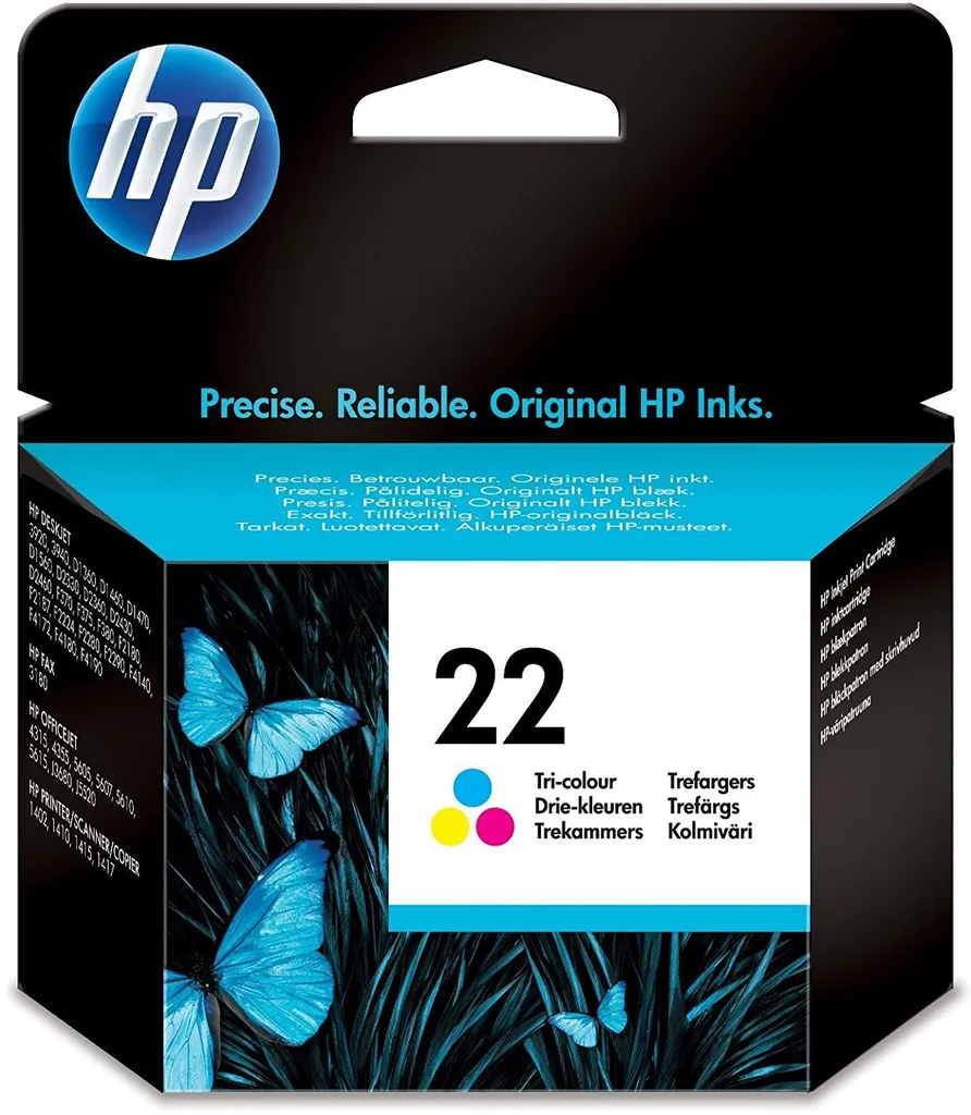 HP 22 Tri-color Originale C9352AE - Cartuccia Inchiostro Alta Qualità
