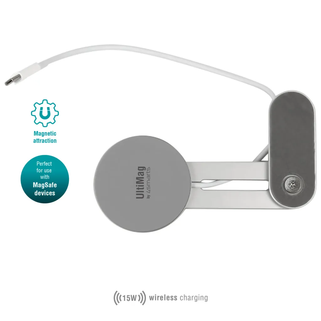 Supporto 4Smarts UltiMag Screen Flip 15W Qi: Ricarica e Multitasking