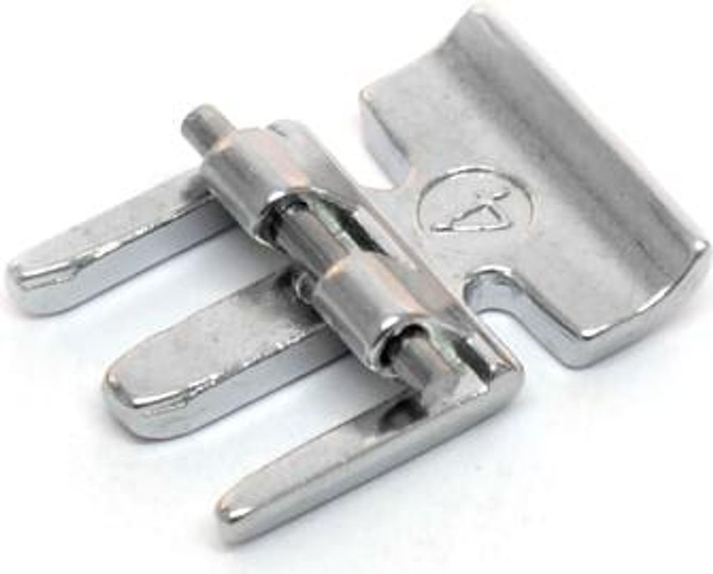 A close-up studio shot of a sewing machine presser foot.