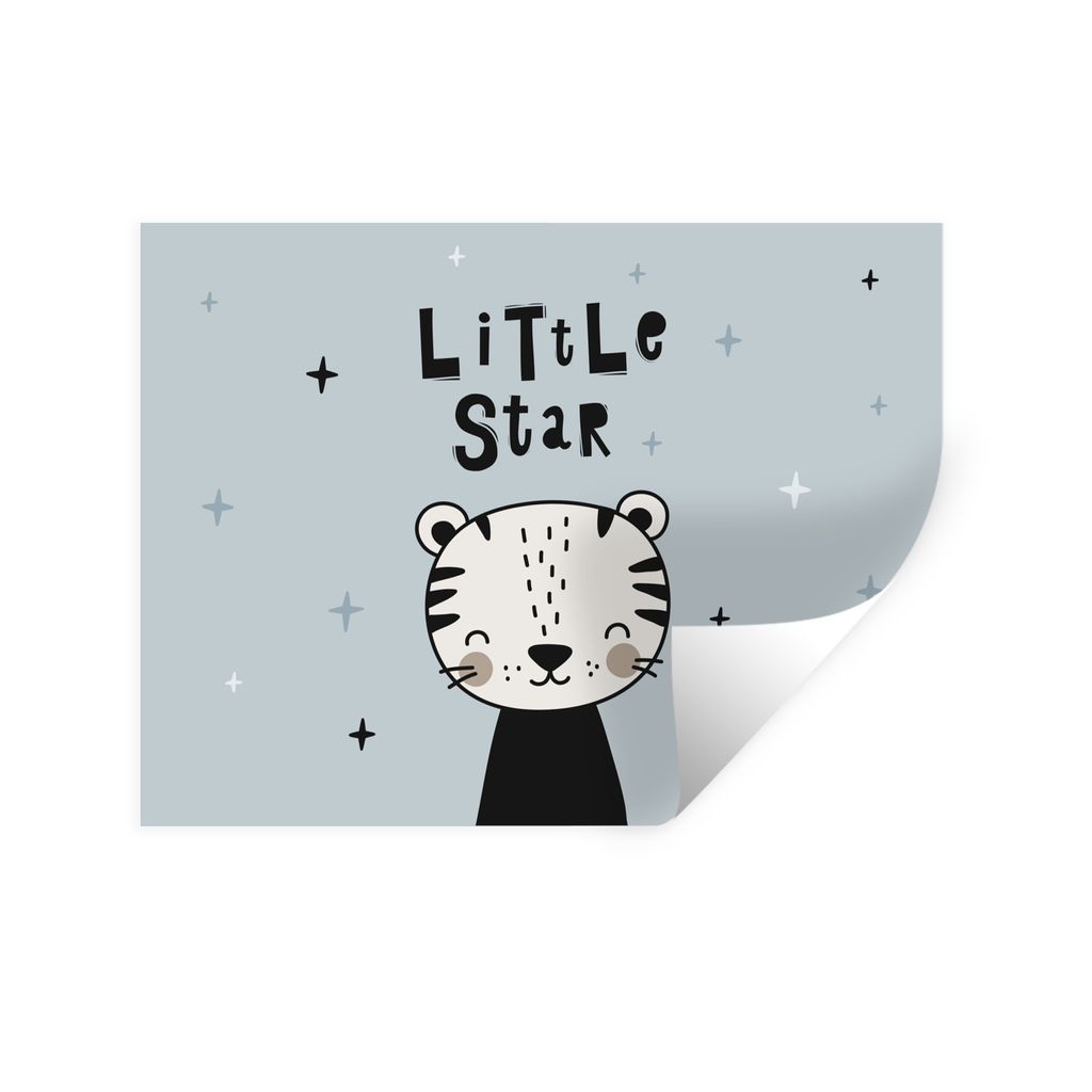 MuchoWow Wandtattoo Wandsticker Wandaufkleber Sprichwörter - Kleiner Stern - Baby - Zitate - Kinder - Jungen - Mädchen 40x30 cm Selbstklebend u...