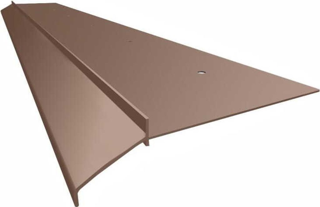 Renoplast Aluminium Traufprofil K10 Harzböden, Profil 200cm, Braun