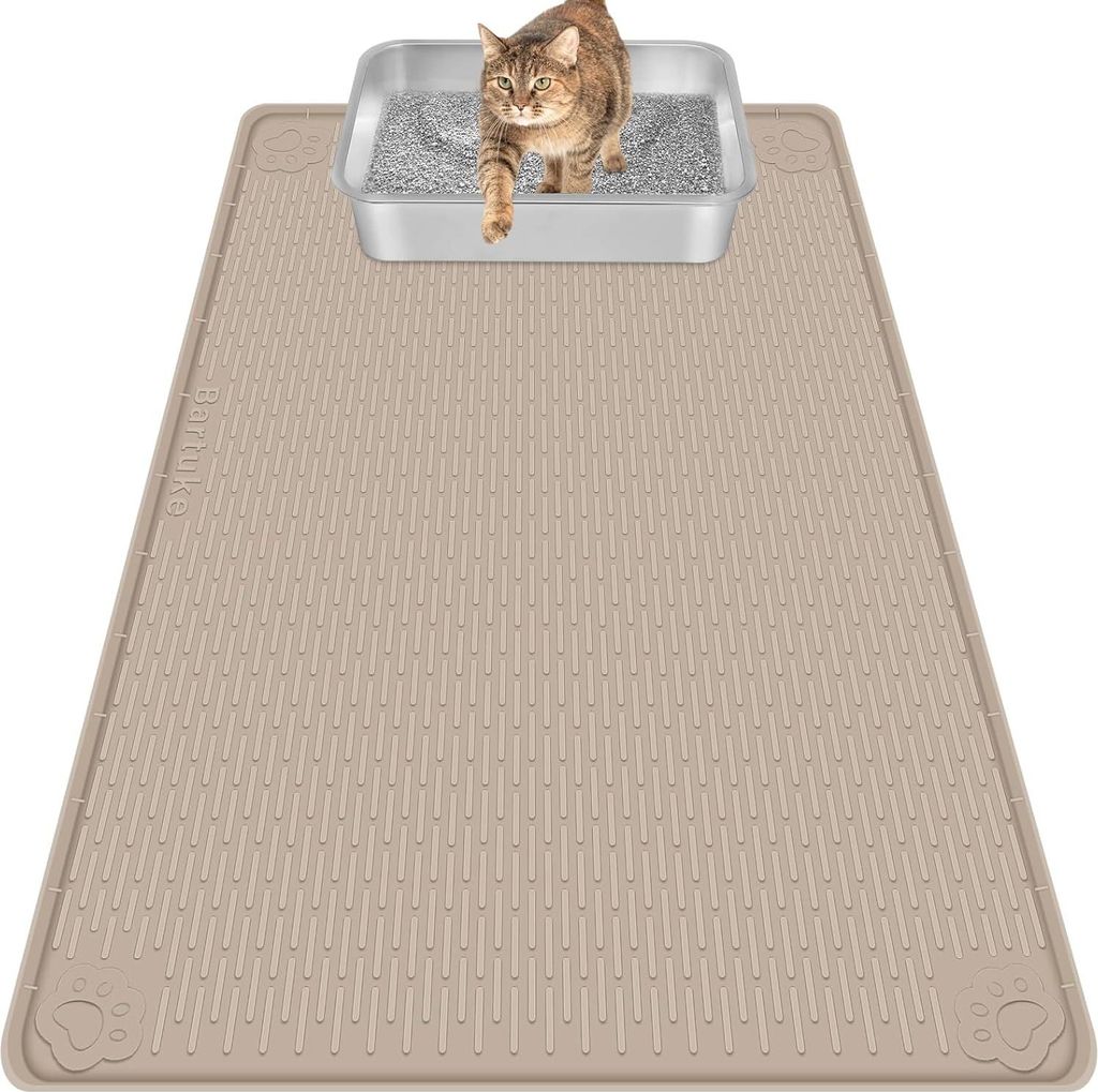 Katzenstreumatte - Extra groß - Grün - Silikon - 40 x 28 Zoll
