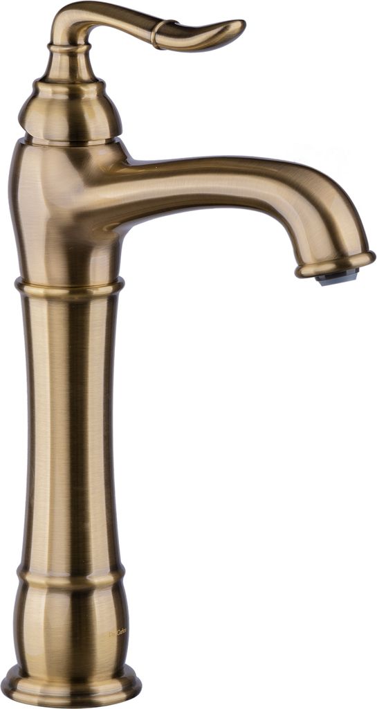 PaulGurkes Nostalgie Armatur Bronze Messing Lang für Aufsatzwaschbecken