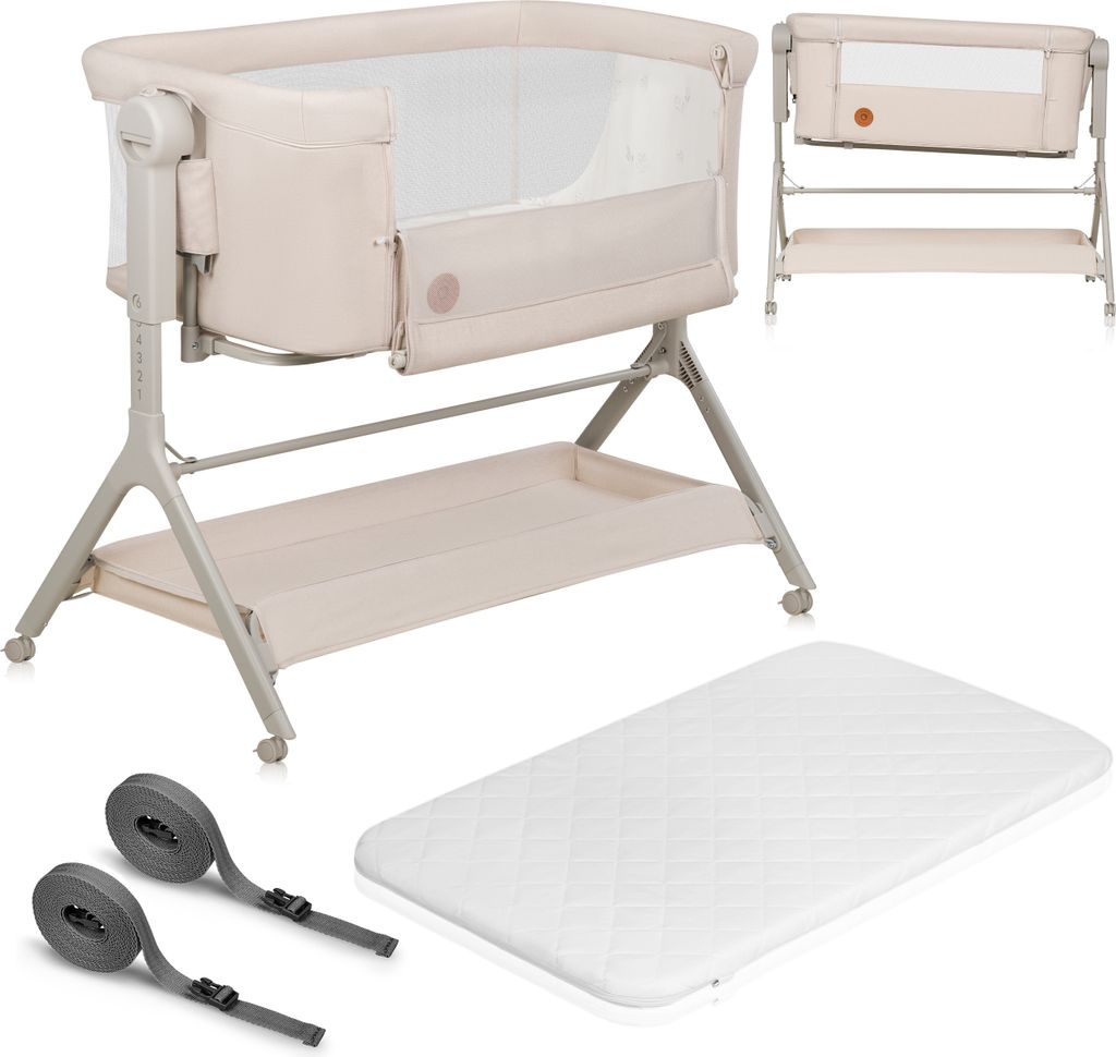 Lionelo Kinderbett Leonie Plus, Beistellbett 3 in 1 bis zu Produktbild 