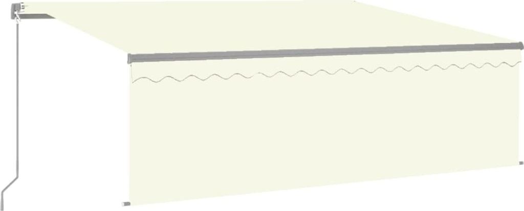 Markise Manuell Einziehbar mit Rollo 4x3 m Creme
