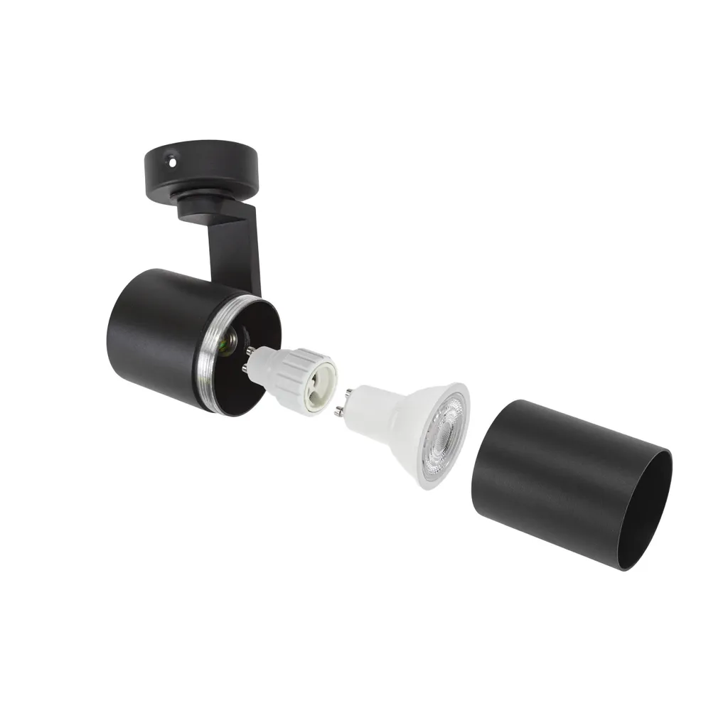 Spot de plafond Madara noir, solution éclairage orientable GU10 LED