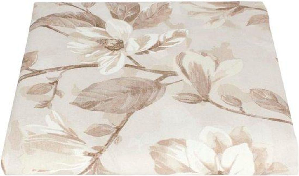 Baumwoll-Bettüberwurf mit Blumenmuster 260x270 cm - Beige Produktbild 