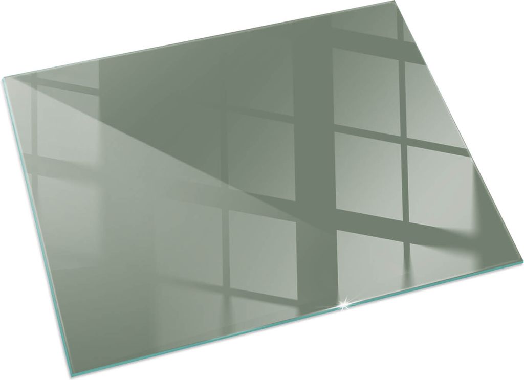 Farbe Olive – Glasbodenplatte für – Kaminofen – Kaminplatte Glas – Schutzglas – Funkenschutzplatte –Glasbodenplatte Feuerfeste – Hit...