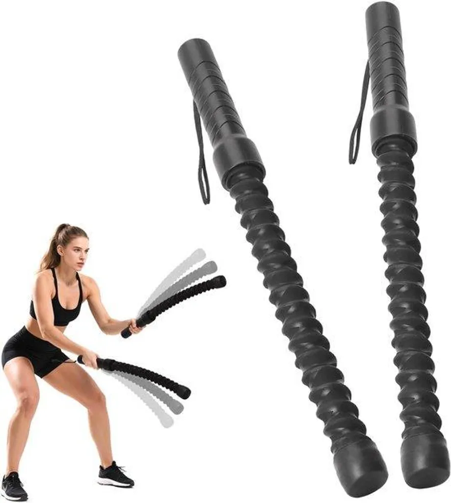 Corde de combat sans fil avec poignées en mousse - Fitness efficace 2pcs