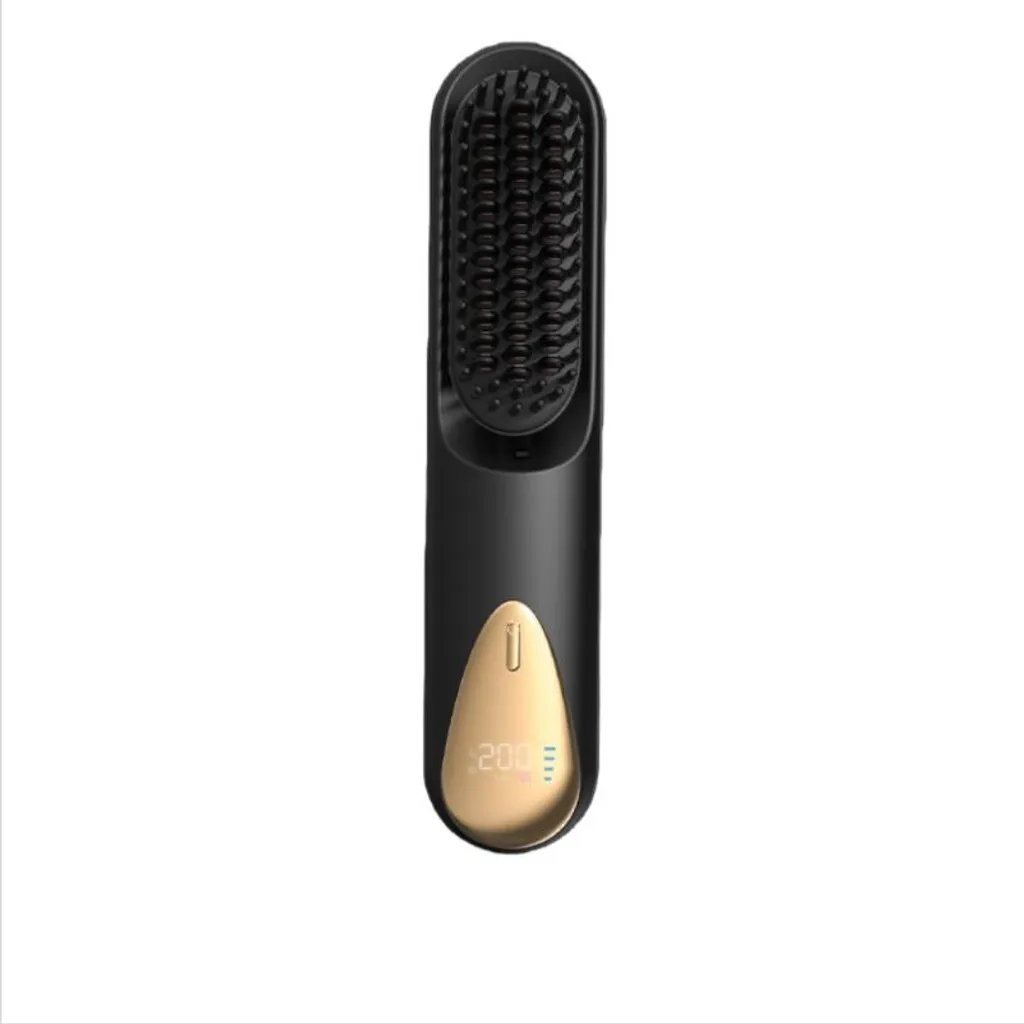 Spazzola Capelli Portatile INF: Liscio Istantaneo Wireless USB-C Nero