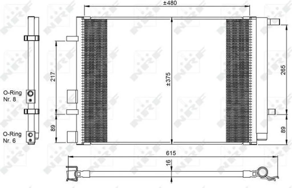 Condensateur de climatisation NRF 350095 pour i20 OE 976061J000 Fiable