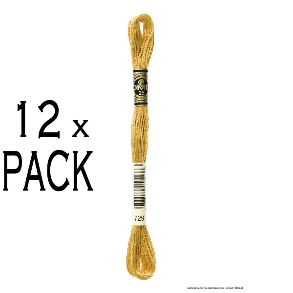 Set 12 Matassine DMC 117mc-729 - Filato Mouline Cotone Mercerizzato 8m
