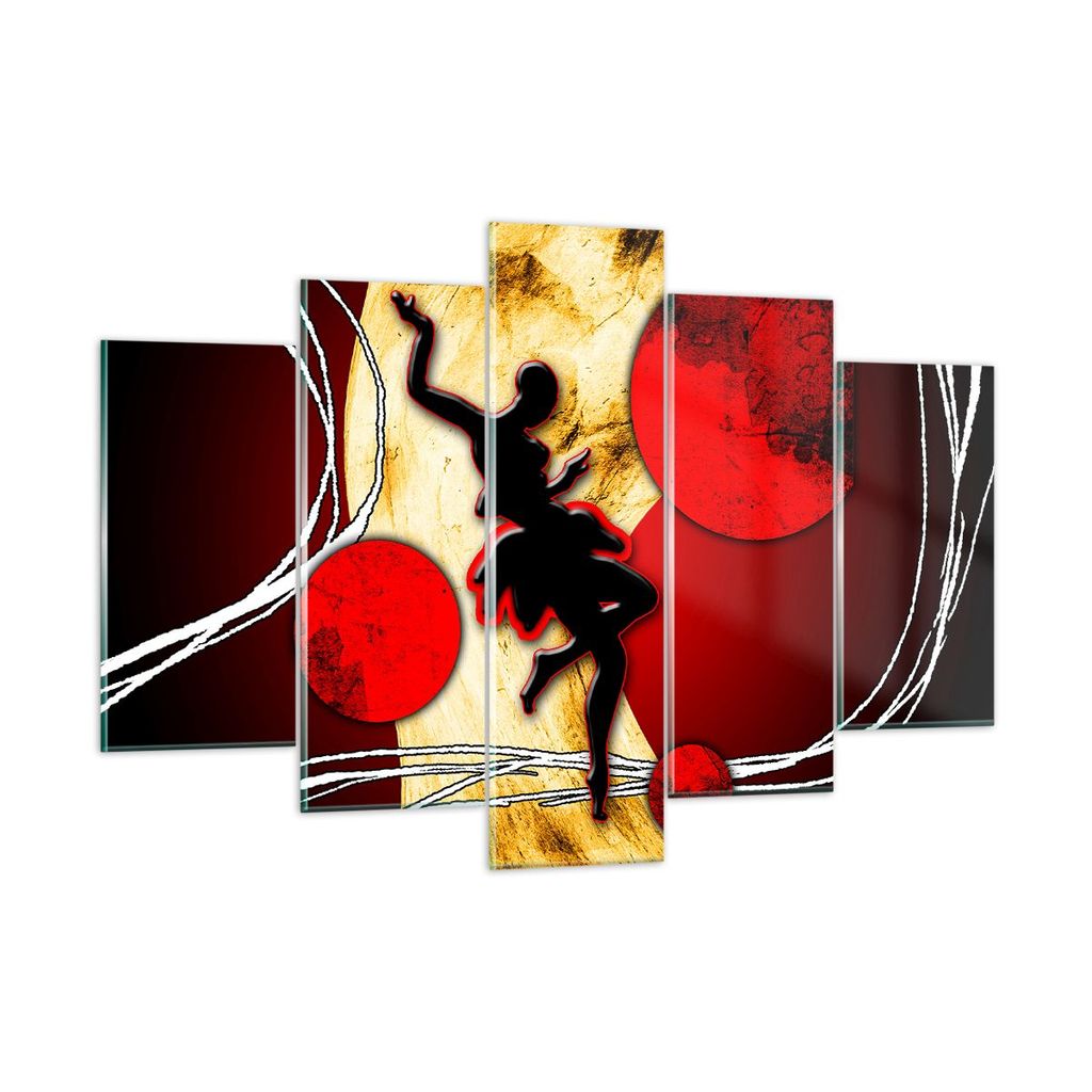 Bilder auf glas - Afrika frau tänzerin wüste - 150x100cm - Glasbilder - Wandbilder - Kunstdruck - zum Aufhängen bereit - Wanddekoration aus Glas...