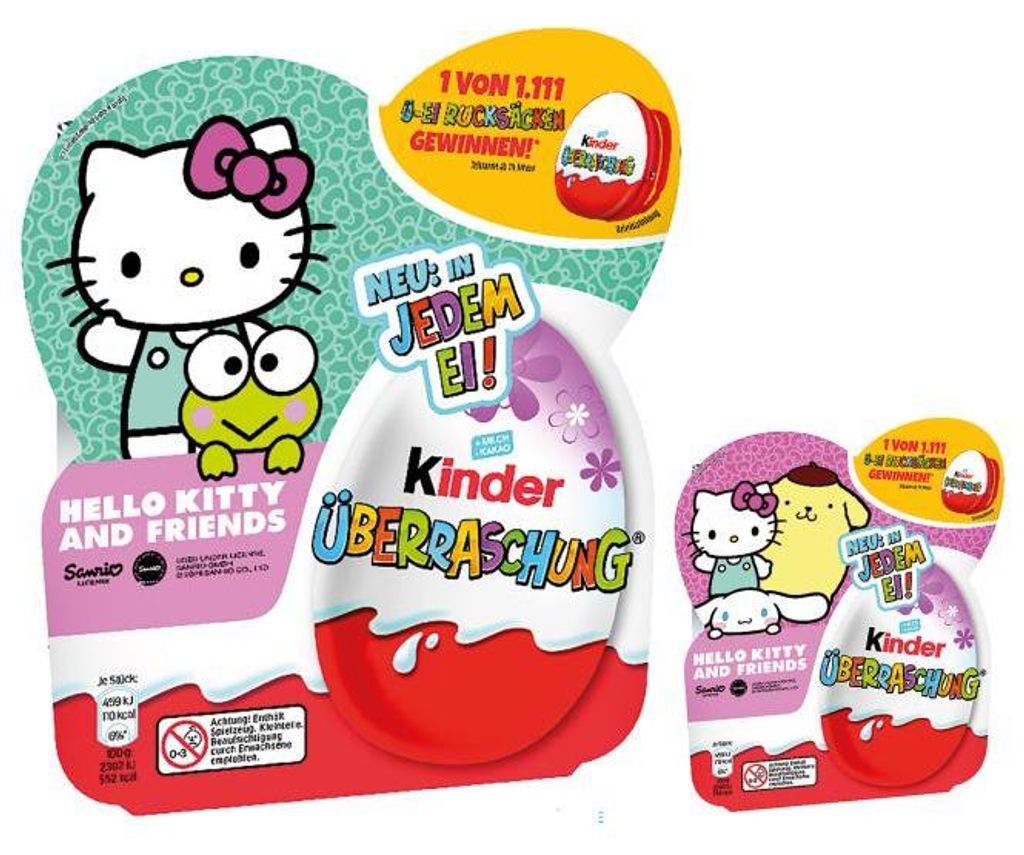 kinder Überraschung Rosa-Ei 'Hello Kitty and Friends' 4er Produktbild 