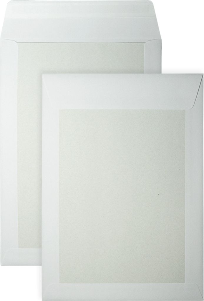 DULA - Umschläge mit Kartonrückseite - EA4 - 220 x 312 mm - 100 Stück - Selbstklebend mit Klebestreifen - 120 Gramm