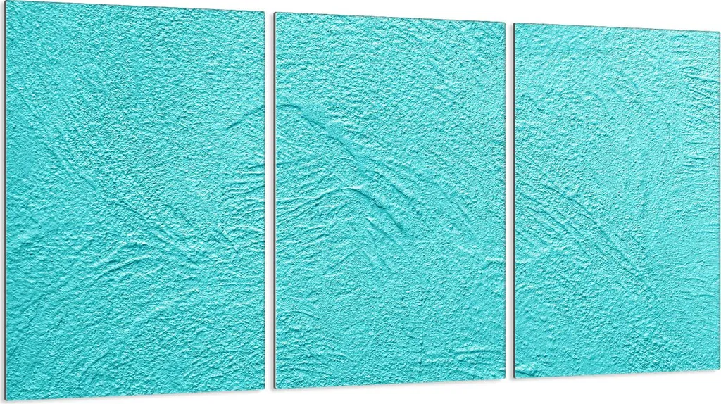 Set 3 Coprifornelli 30x52 Vetro Ceramica Effetto Pietra Turchese