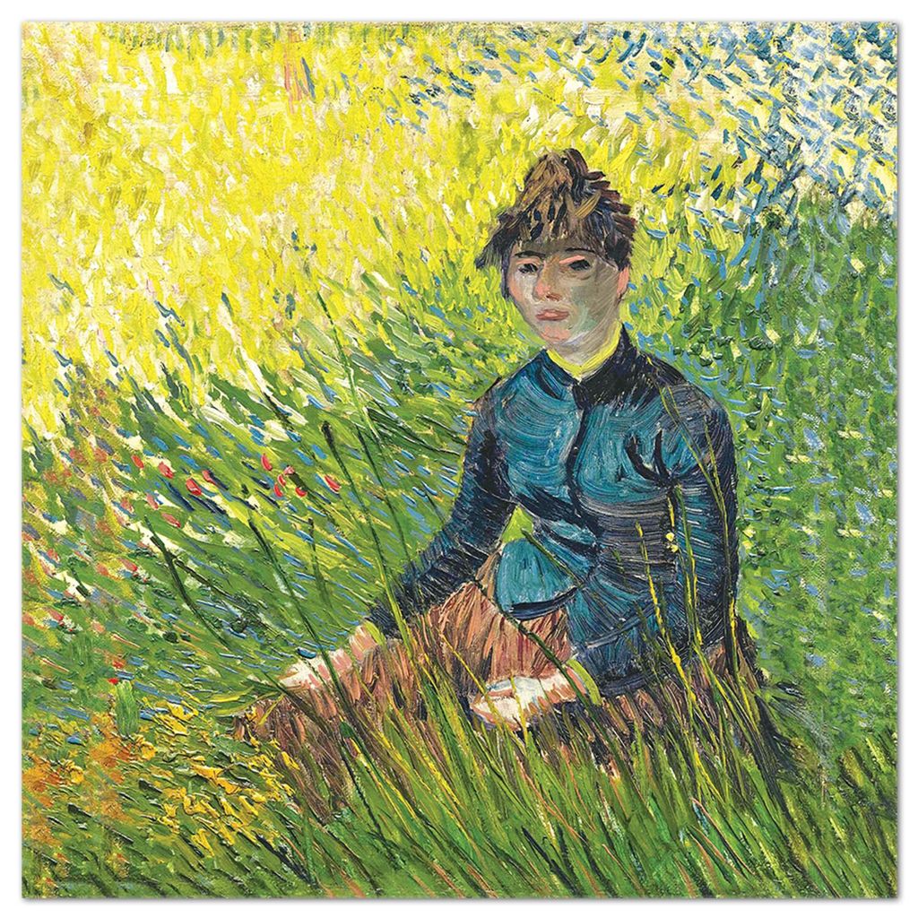 Giallobus - Frau in einem Weizenfeld - Vincent Van Gogh - 100L x 100B cm - Bild - Acrylglas