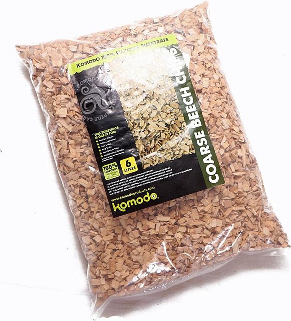 Komodo Grobe Buchenchips 6l - große Buchenrinde komodo