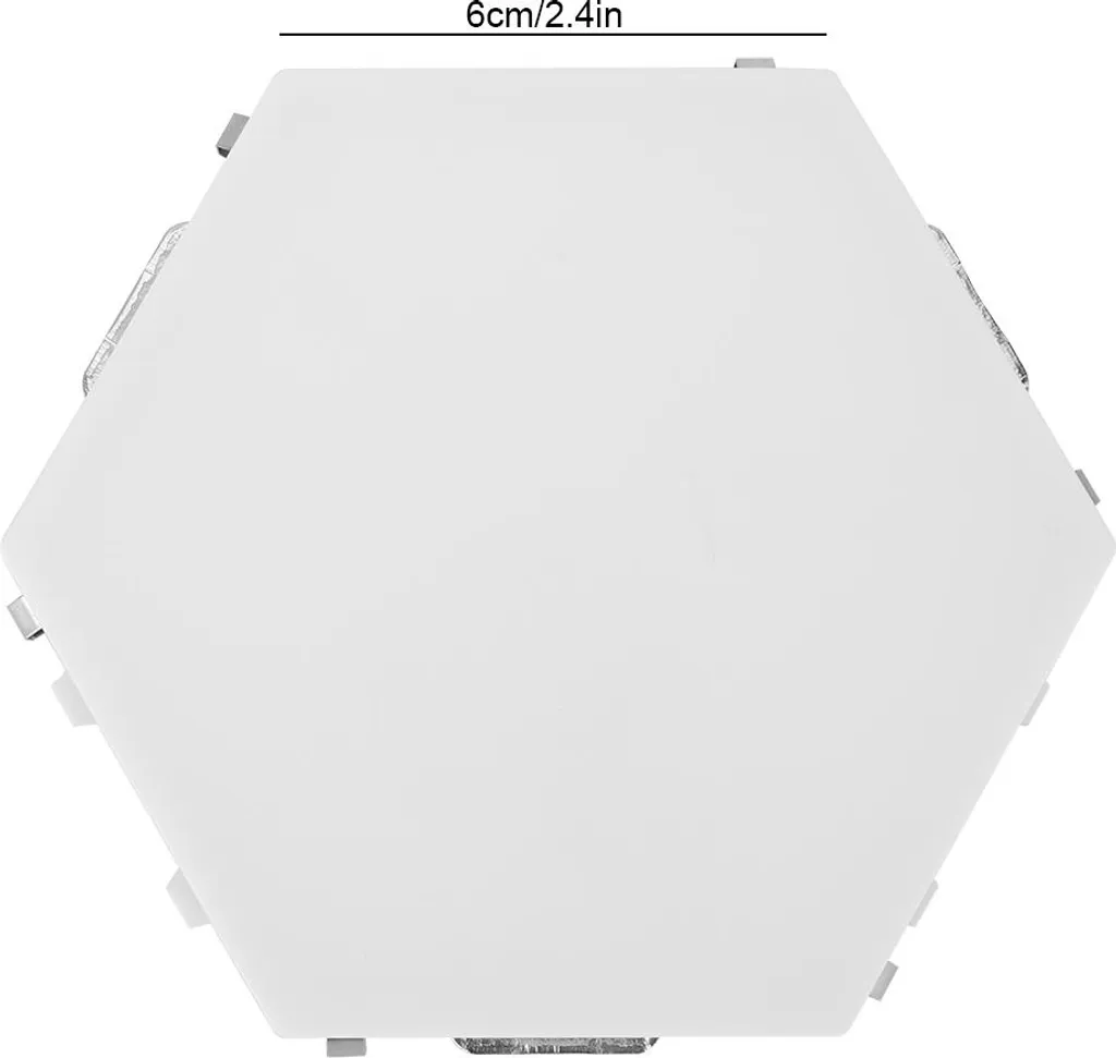 Lampe murale hexagonale décorative LED pour chambre et salon - Set de 6 - 6