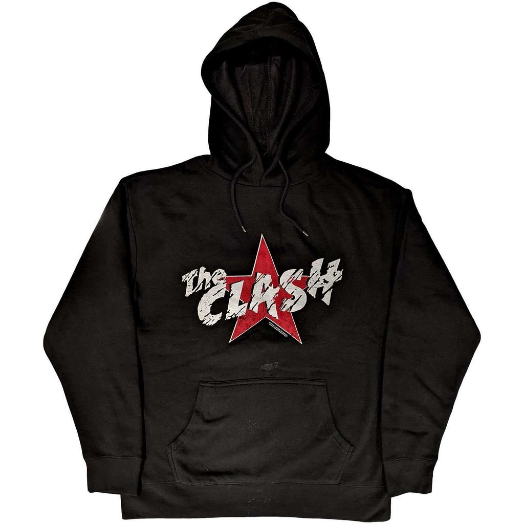 The Clash Uni Pullover Hoodie: Star Logo, Medium, Black Produktbild 