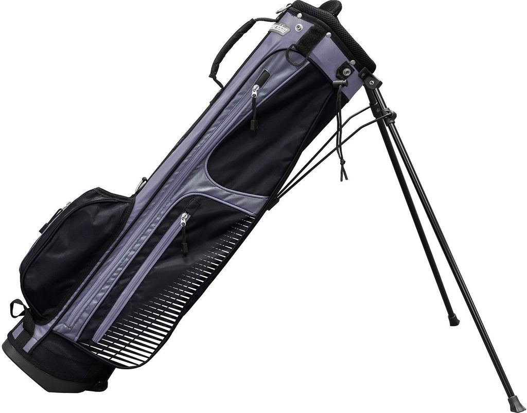 Longridge Golf Standtas 6 Zoll Schwarz Silber Leichtgewicht Wochenende