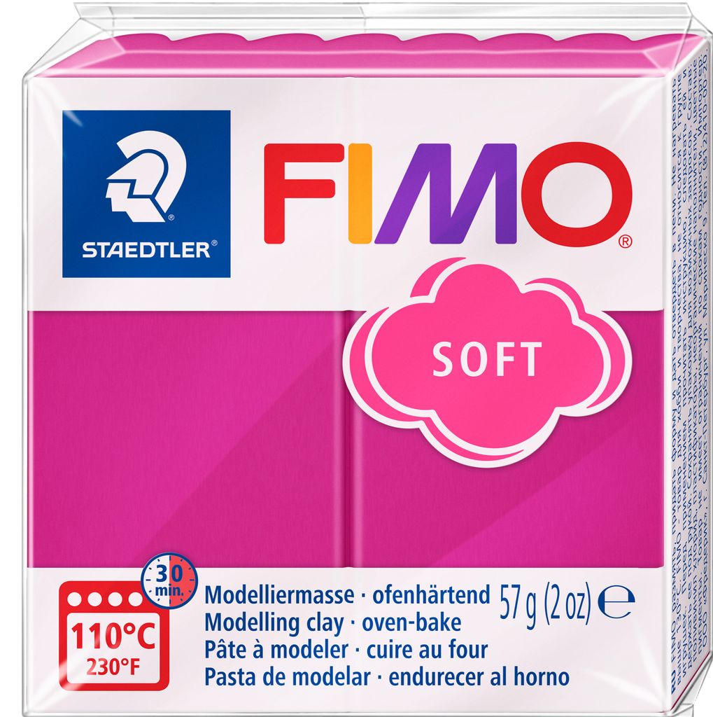 FIMO, pâte à modeler framboise soft normale Image du produit 