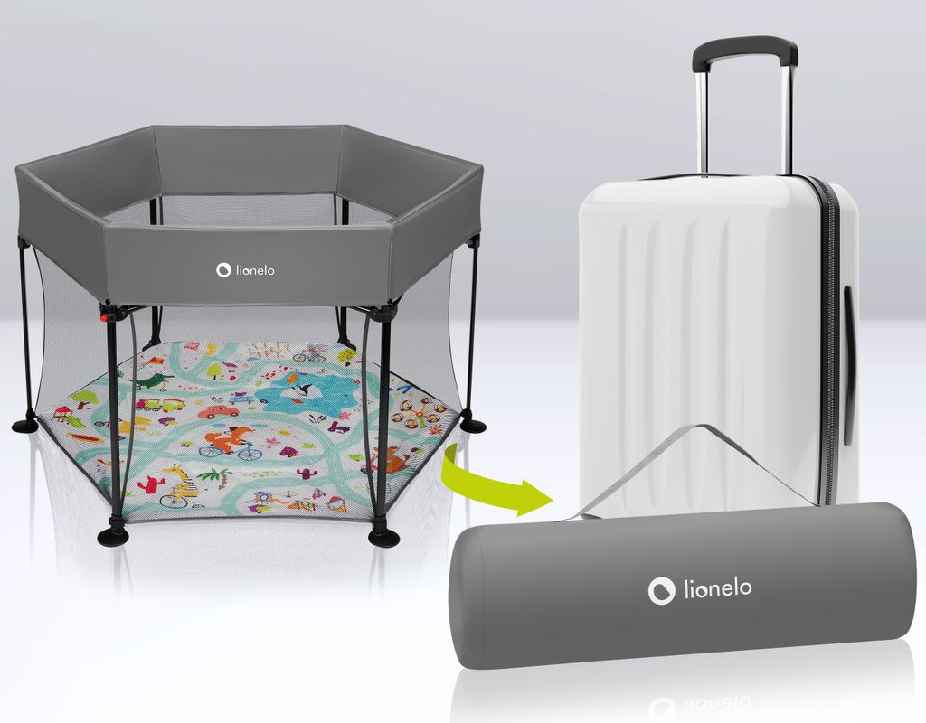 Box Esagonale Lionelo Roel Per Bambini - Grande E Sicuro