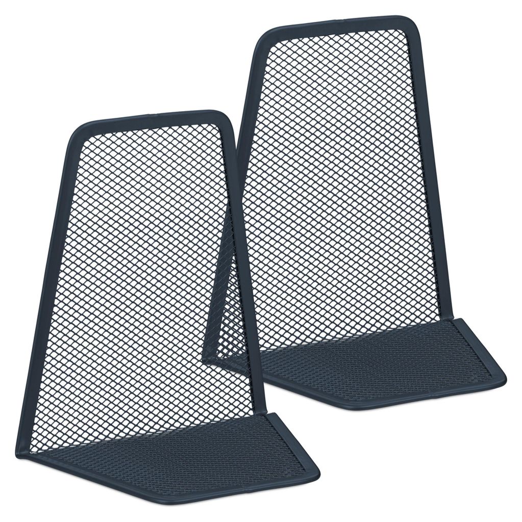 Relaxdays Buchstütze 2er Set, HBT: 14 x 12,5 x 9 cm, Produktbild 
