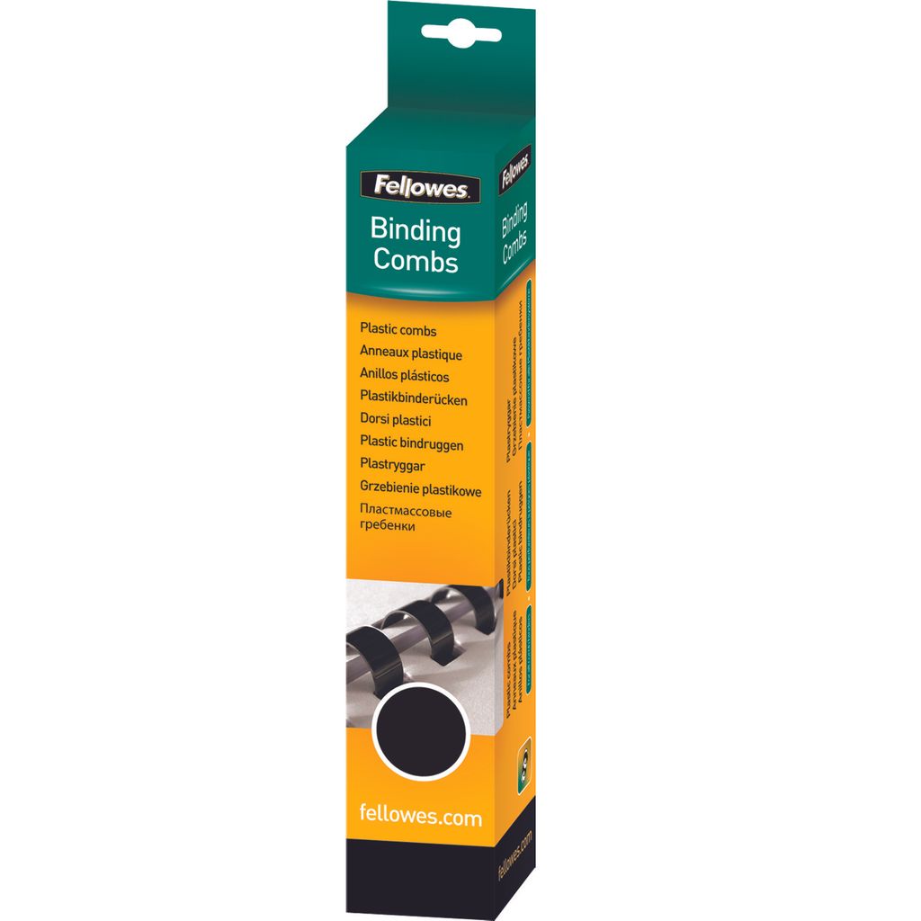 Fellowes Plastikbinderücken 8mm  schwarz   25PK Immagine del prodotto 