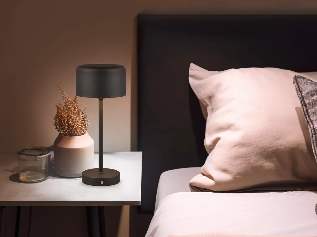 Lampada LED Jeff RL Nera da Tavolo Senza Fili | Design Minimalista - 10