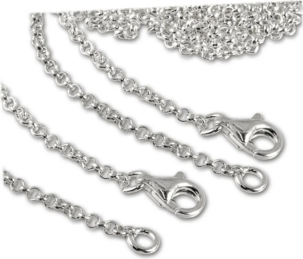 Collier long SilberDream Argent 925 Sterling 180cm pour charms et bijoux