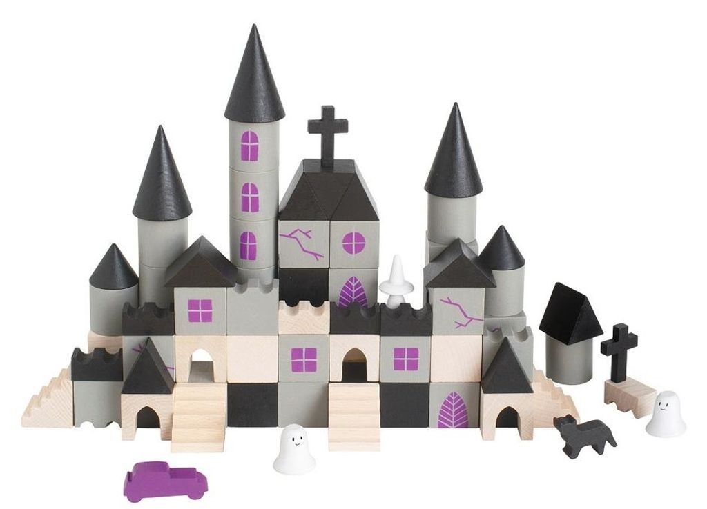 Spukschloss Holzbausatz zum Selbstbau, mit 25 mm Grundwürfelgröße, für alle Baumeister