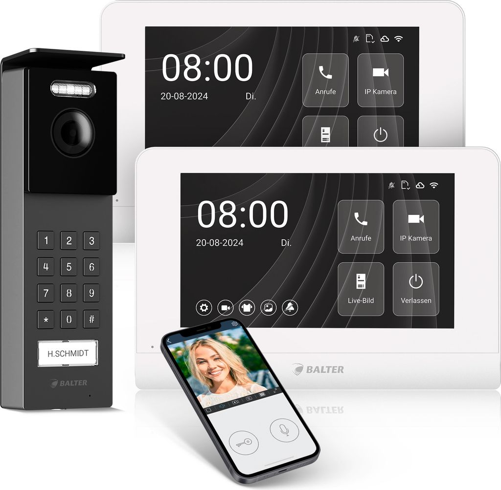 Balter Entri Set: Videosysteem voor deuropnamen, geschikt Productafbeelding 